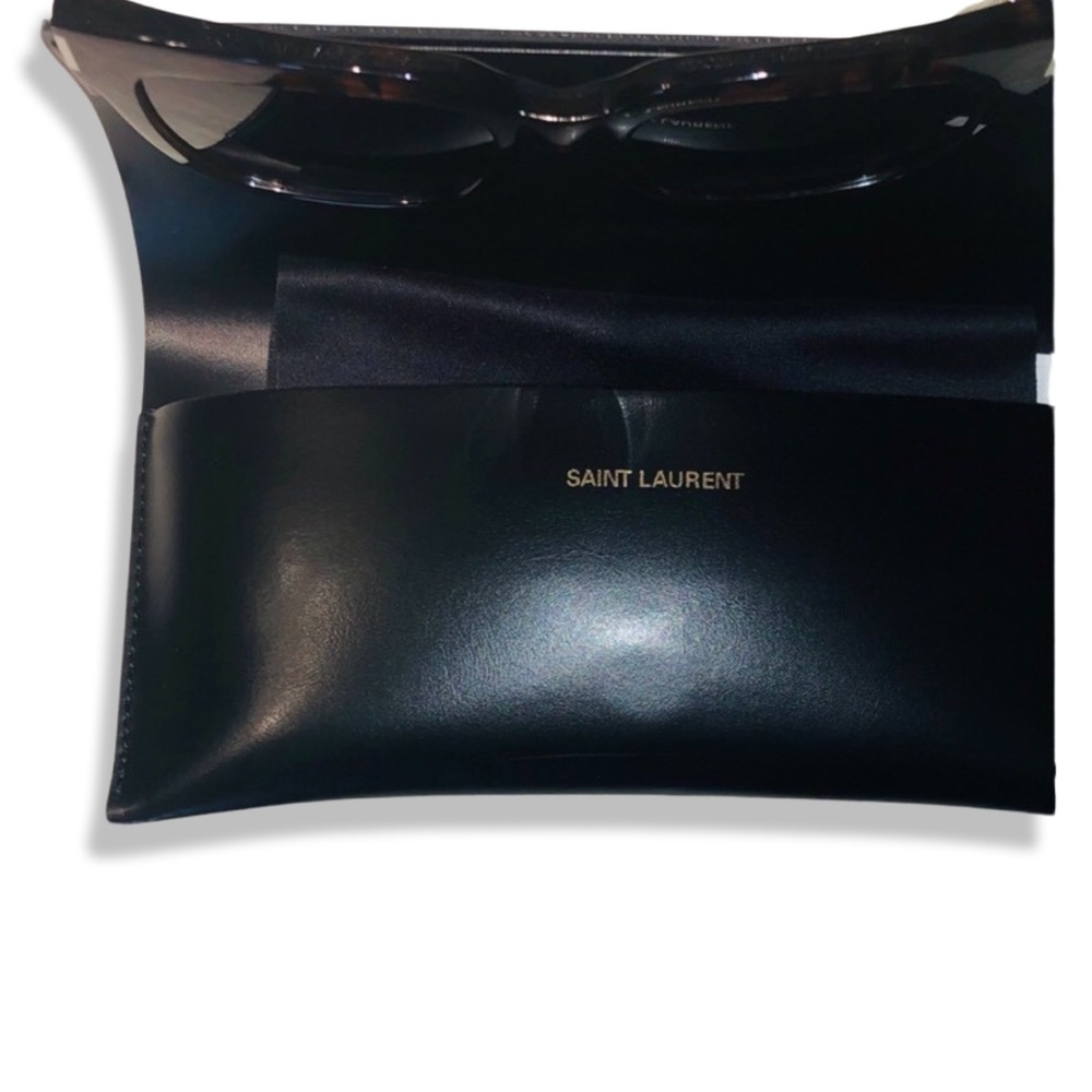 Yves Saint Laurent Black & Tortoise Leopard Print Sunglasses - Picture 6 of 10